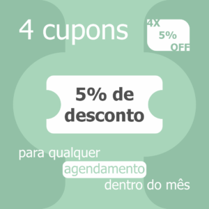 4 cupons de 5%