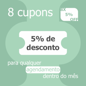 8 cupons de 5%